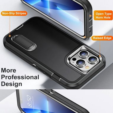 Forro negro de 3 piezas con alta protección anticaidas (militar)para iPhone y Samsung gama alta. - Img 88928721