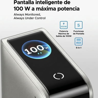 UGREEN NEXODE PRO 100W ORIGINAL | 5 PUERTOS + PANTALLA TÁCTIL - 3/7