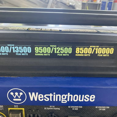 Planta eléctrica westinghouse 13kw(13000w)funciona con gas natural ,gasolina o propano - 2/7