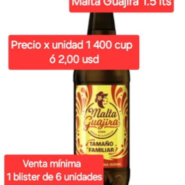 Agua Los Portales 5lts, Santa Rita 500ml y Ciego montero 1.5 lts,  jugo de pera 200ml y Malta Guajira familiar - 5/5