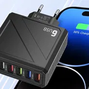 Cargador negro de 6 puertos USB 3.0 - Img 54914721