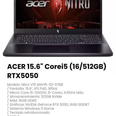 Laptops GAMERS, GAMA ALTA, 1 MES DE GARANTIA. - Img 124795422