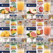 🔷 *Jugos Sunchy 334 ml, $20 usd x cajas de 24 latas ❗ Mango, Piña , Guayaba, Manzana, Plátano, Cóctel, Pera 🚗 domicil - Img 57932242