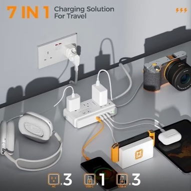 ☎️53544655 🛵 Entrega Disponible ⭐ TESSAN Extensión Eléctrica con USB – Regleta Multitoma⭐ - Img 119110051