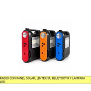 RADIO CON PANEL SOLAR, LINTERNA, BLUETOOTH Y LAMPARA LED - Img 55759183