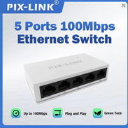 SWITCH de red PIX-LINK SW05 5V Mini Ethernet 5 puertos sin LED 10/100Mbps expansión de red cable rápid - Img 54252206