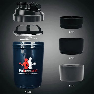 Smart Shaker (Pomos Removeedores de Proteinas con varios compartimientos) 58234161 FITNESSARMY - Img 94344843