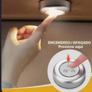 Set de 2 luces led redondas adhesivas,decorativas - 2/4