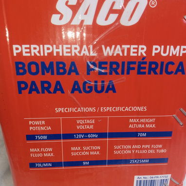 Bomba o motor de agua marca: SACO. Calidad reconocida. 95 usd.50407267 - 2/3