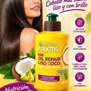 Crema para Peinar Garnier Oil Repair Liso Coco. Anti-frizz - Img 57994817