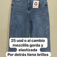 Pantalones de mezclilla para mujer , tela elastizada y gruesa - Img 58067365