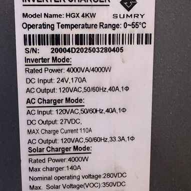 Inversor Sumry 4000W - Img 123472286