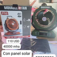Ventilador recargable de 40000mah con panel solar de puerto C y con 6 velocidades - Img 56081792