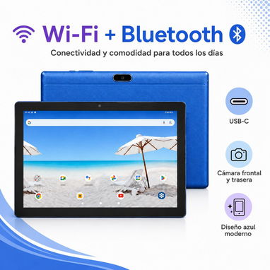 Tablet Android 10.1" 32GB 3GB + 5GB RAM – Azul - 5/5