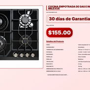 COCINA EMPOTRADA DE GAS E INFRARROJO MILEXUS . - Img 57101852