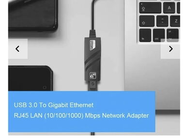 Tarjeta USB 3.0 A RJ45 LAN Gigabit Ethernet 10/100/1000 MBPS/// - Img 51777484