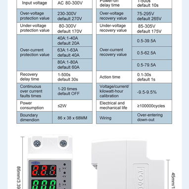 Protector de Voltaje Ajustable con Display más detalles al WhatsApp - Img 123820319