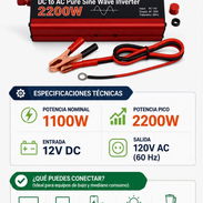 Inversor de corriente dc-ac con garantía - Img 56006678