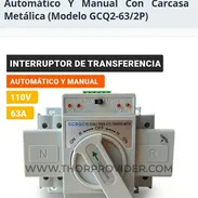 Interruptor De Transferencia Automática (ATS) Dual 2P 63A 110V Automático Y Manual Con Carcasa Metálica (GCQ2-63/2P) - Img 53367049