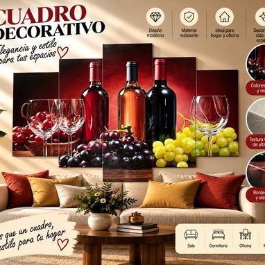 Cuadros decorativos  (Impresos en lienzo y montados en marcos de madera) Medidas: 50x85cm - 10/10