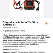 Cargador de batería 12V/ 6a-100Amp q7 - Img 57630368