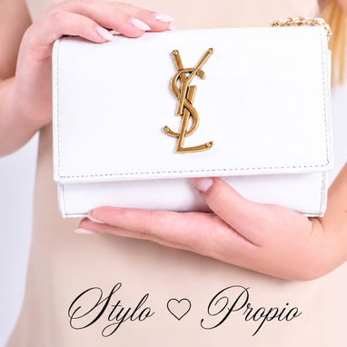 Bolsos YSL Clutch Blanco Negro Set Chevron – ¡Oferta Especial! – ¡Mejores precios y calidad conmigo! - 2/4
