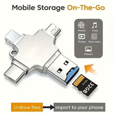 LECTOR PARA TARJETAS DE MEMORIA OTG 4 EN 1 - Img 116802158