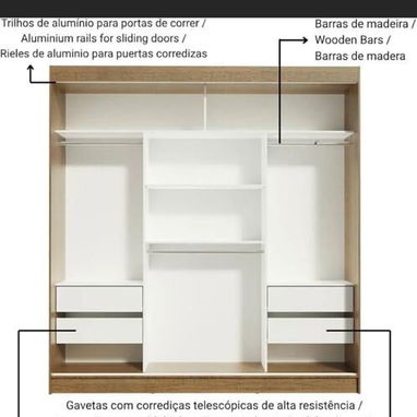 Closet de 2 y 3 puertas con espejos intermedios - Img 123326281