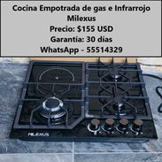 COCINA EMPOTRADA DE GAS E INFRARROJO MILEXUS, ENTREGA DE FACTURA. VARIEDAD DE ELECTRODOMÉSTICOS - Img 56789494