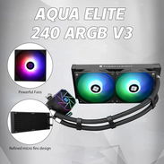 Nueva en caja Aqua Elite 240 V3 - Enfriador líquido de CPU, velocidad del cabezal de bomba AIO de hasta 3300 RPM, ventil - Img 54002720