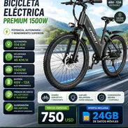 Bicicleta Electrica Marca ASKGO 1500W , Bateria 48V - 12A , Velocidad Maxima 40 Km/h , Autonomia 104 KM + Oferta de 24GB - Img 55785095