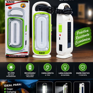 extensiones de regleta   protectores de voltaje  extensiones de 4m  candado de alarma   lámparas saco recárgale - 3/7