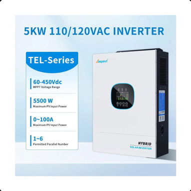 Vendo Inversor solar híbrido AMPINVT TEL de 5000 W, 48 V a 120 V con MPPT 100 A - 2/2