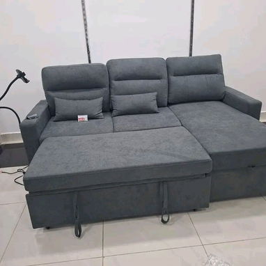 Sofá cama multifunción, con puerto USB, portavasos, soporte para celular y baúl de almacenamiento 690 - Img 123643526