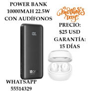 COMBO ESPECIAL POR EL DÍA DE LAS MADRES, POWER BANK 10,000 mAh 22.5W CON AUDÍFONOS, ENTREGA DE FACTURA - Img 55177142