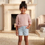 Short de mezclilla niña talla 6 , 8usd mensj disp vedado - Img 56008004