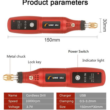 🔧⚡ MINI TALADRO INALÁMBRICO USB TIPO DREMEL – PRECISIÓN TOTAL ⚡🔧 - Img 120351912
