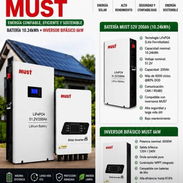 Kit Solar MUST  Batería de 10.24kWh + inversor bifásico 6kW  4540 usd con transporte en lugares cercanos ✅ - Img 56829246