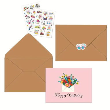 ☎️53544655 🛵 Entrega Disponible ⭐Tarjetas de cumpleaños con sobres y pegatina ⭐ - Img 104722410