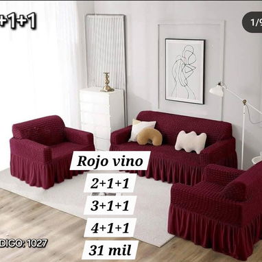🔖Forros para muebles 2+1+1, 3+1+1, 4+1+1 y 3+2+1 - Img 122968222