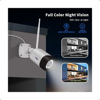 (X)  Hiseeu Sistema de cámara de seguridad inalámbrica 4 camaras Pro 2.4G/5G  $343.44 - Img 126482862