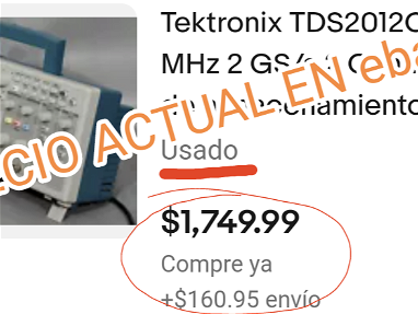 Tektronix TDS2012C Osciloscopio, Digital, 100Mhz, 2ch , 2GS/s, USB ***NUEVO*** - Img 65051242