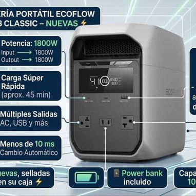 ECOFLOW DELTA 3 GENERADOR ELÉCTRICO"" - 3/4