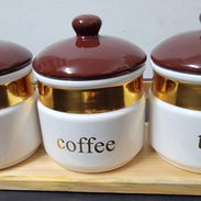Set de 3 envases de ceramica para decorar su cocina (g3) - Img 55855673