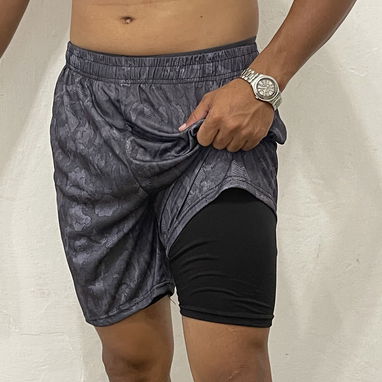 Short deportivo con licra de hombre para el gym - Img 123327846