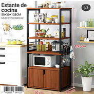 Estantes. ✅Medidas: 50 cm ancho x 30 cm profundidad x 138 cm altura. - Img 55798096
