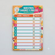 Cartel precios para heladería - Img 57299858