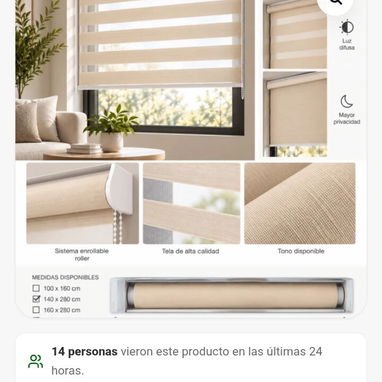 Cortinas roller enrollables 140 × 280 - 2/3
