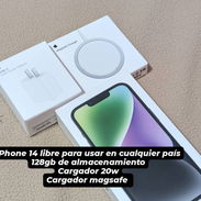 📱14 128gb dual sim📦 $750 - ​Accesorios incluidos: Incluye un adaptador de corriente de carga rápida USB-C de 20W y un - Img 57580003