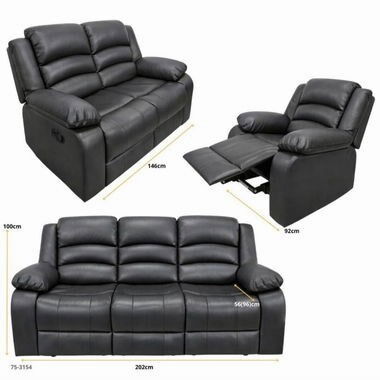 Juego de sofa y butacas reclinables - Img 122650752